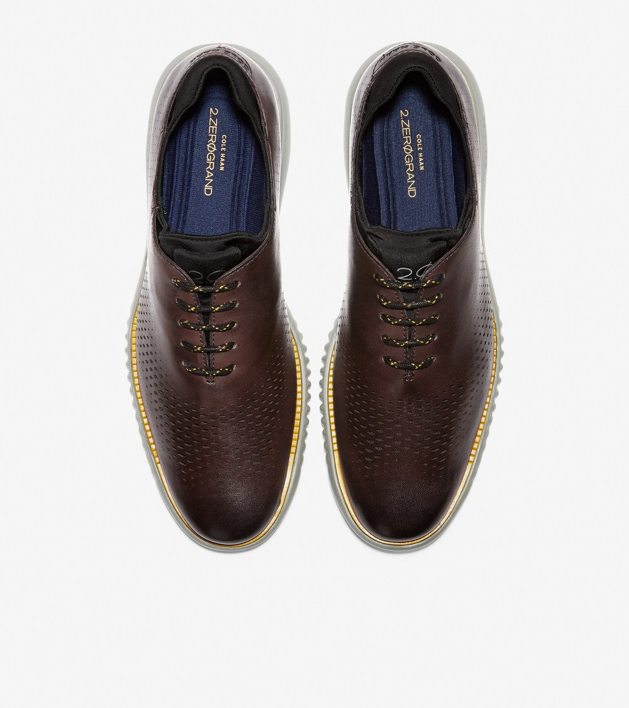 2.ZERØGRAND Lined Laser Wingtip Oxford