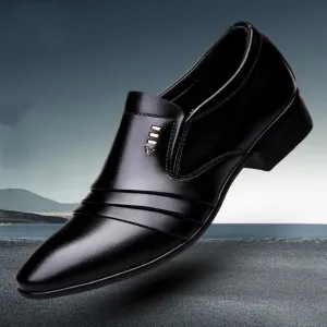 Achieve a classic and timeless look with these business dress shoes, embodying a touch of sophistication reminiscent of classic dad shoes.