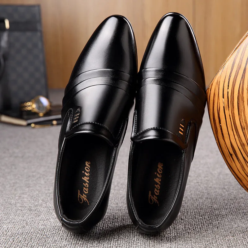 Achieve a classic and timeless look with these business dress shoes, embodying a touch of sophistication reminiscent of classic dad shoes.