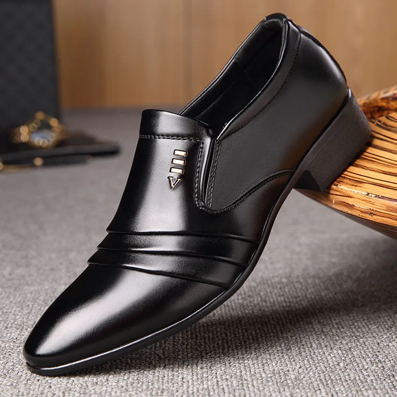 Achieve a classic and timeless look with these business dress shoes, embodying a touch of sophistication reminiscent of classic dad shoes.
