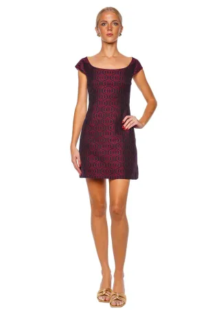 Arabesque Pixel Jacquard Mini Dress