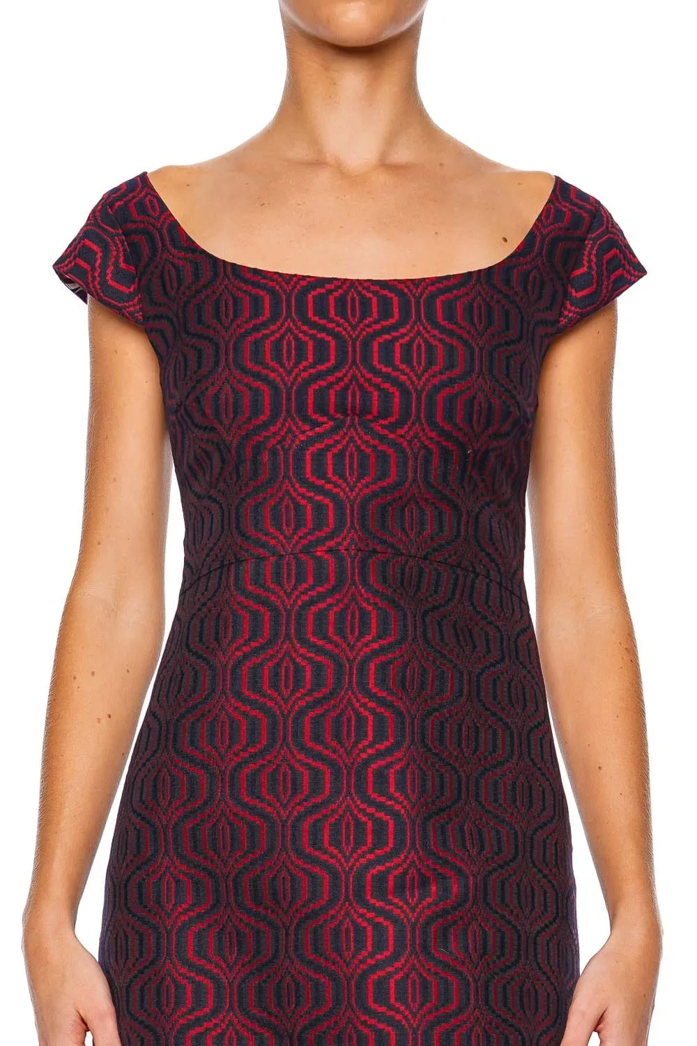 Arabesque Pixel Jacquard Mini Dress