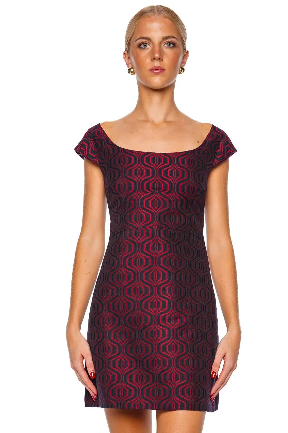 Arabesque Pixel Jacquard Mini Dress