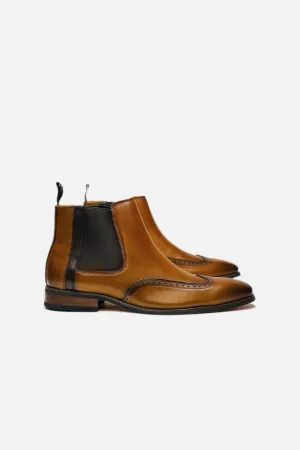 Arcadia Wingtip Chelsea Boots