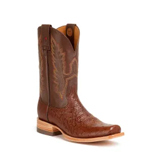 Arroyo Smooth Ostrich Stockman Square Toe Boot - Tobacco Brown