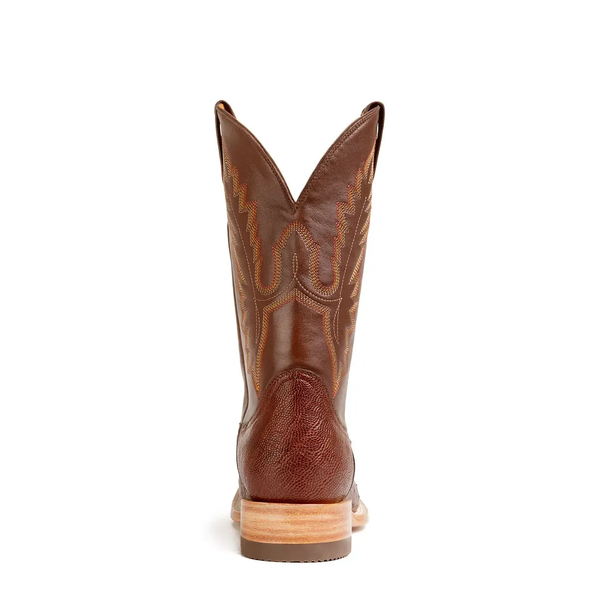 Arroyo Smooth Ostrich Stockman Square Toe Boot - Tobacco Brown