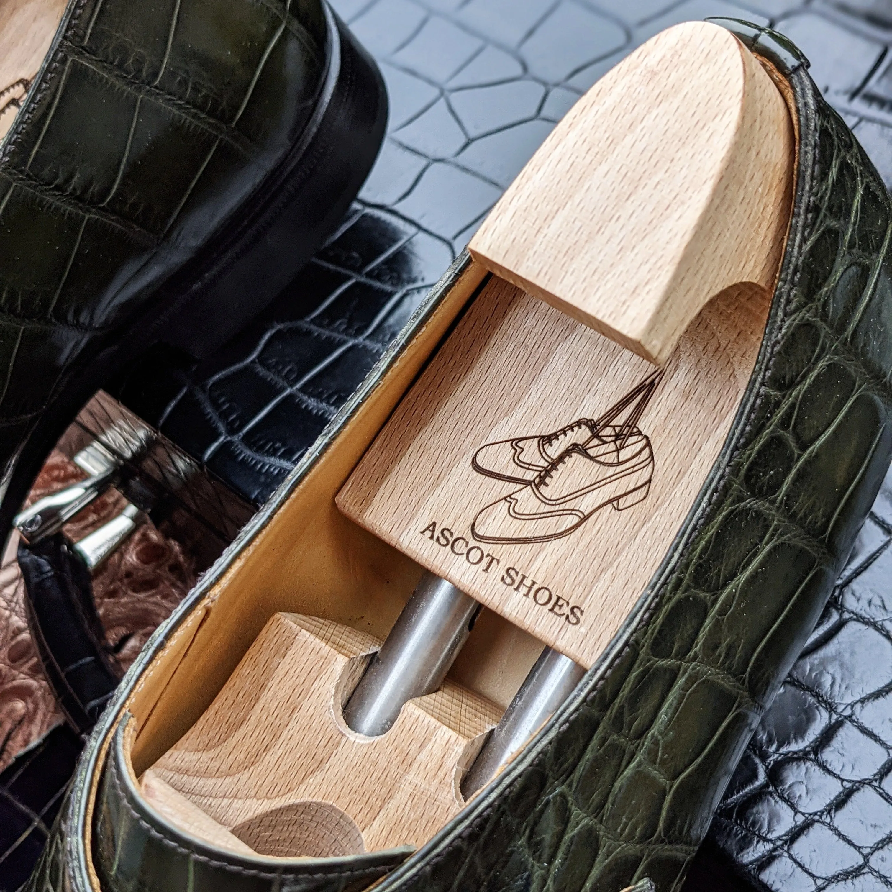 Ascot Andre - Olive Green Alligator