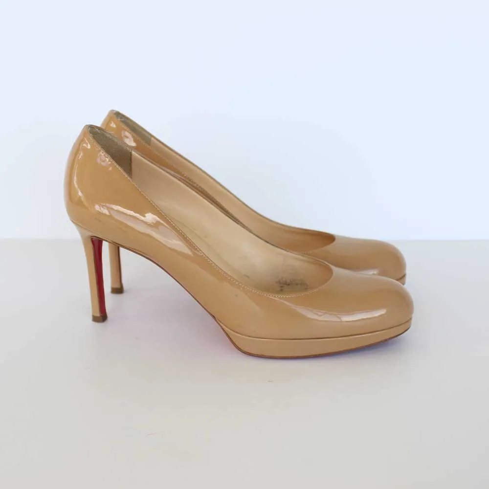 Beige & Black New Simple Pumps