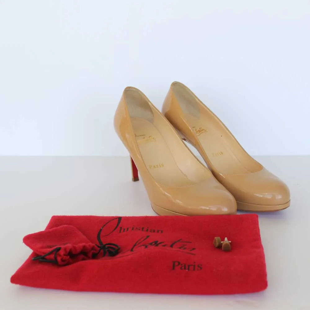 Beige & Black New Simple Pumps