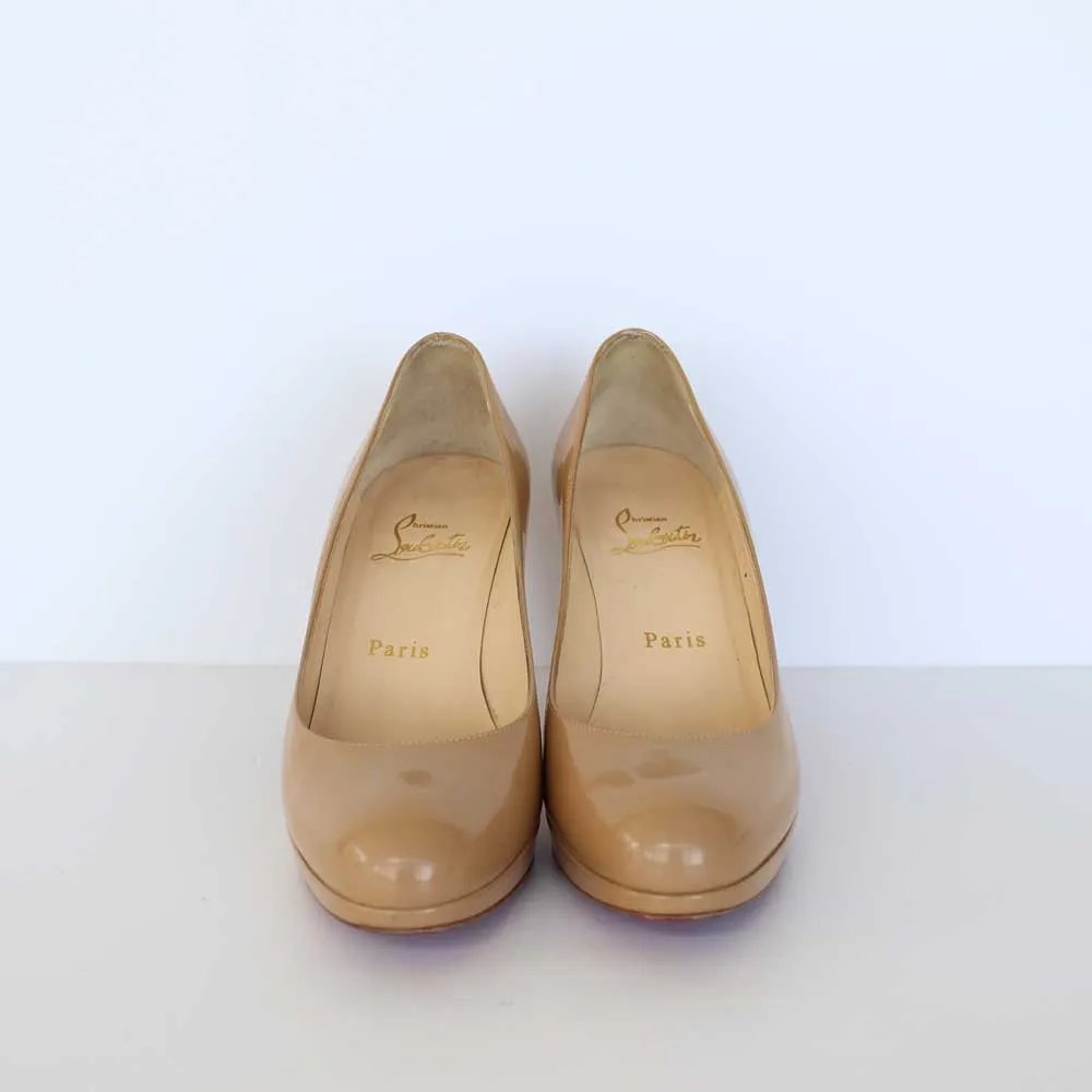 Beige & Black New Simple Pumps