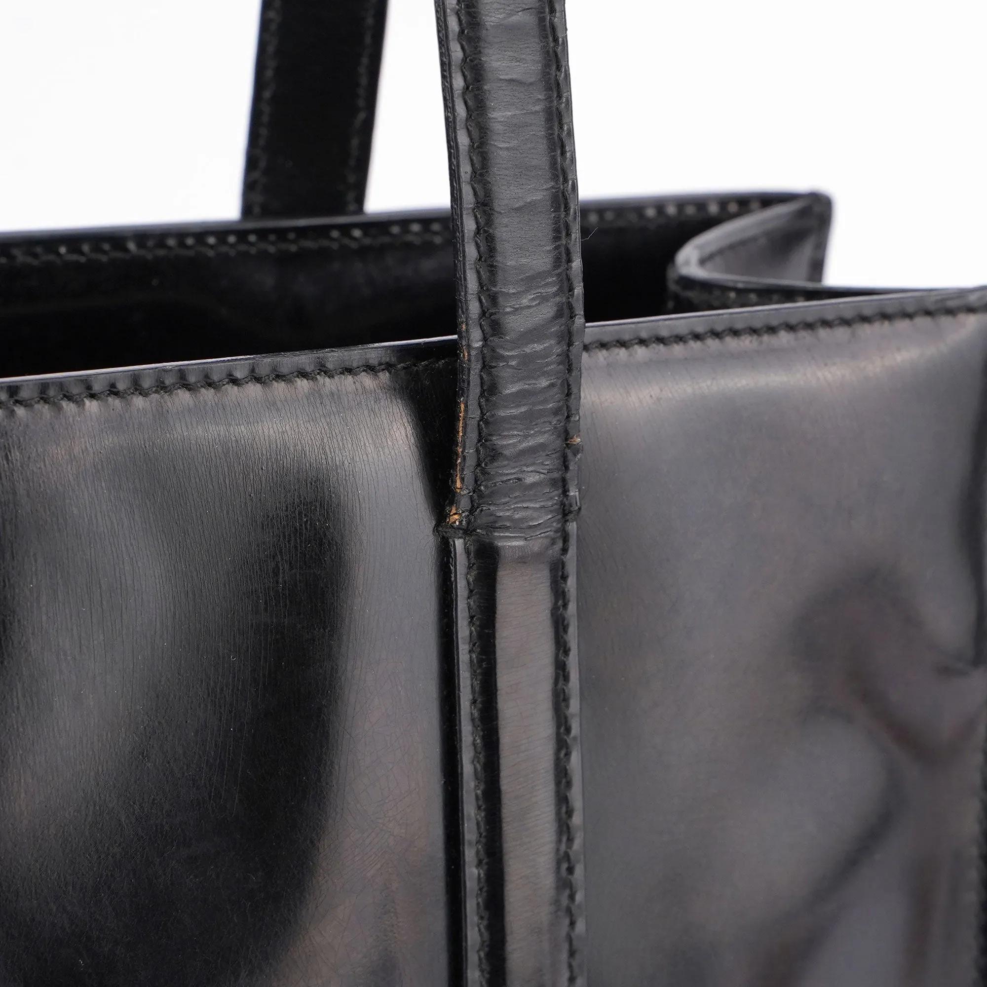 Black Spazzolato Tote