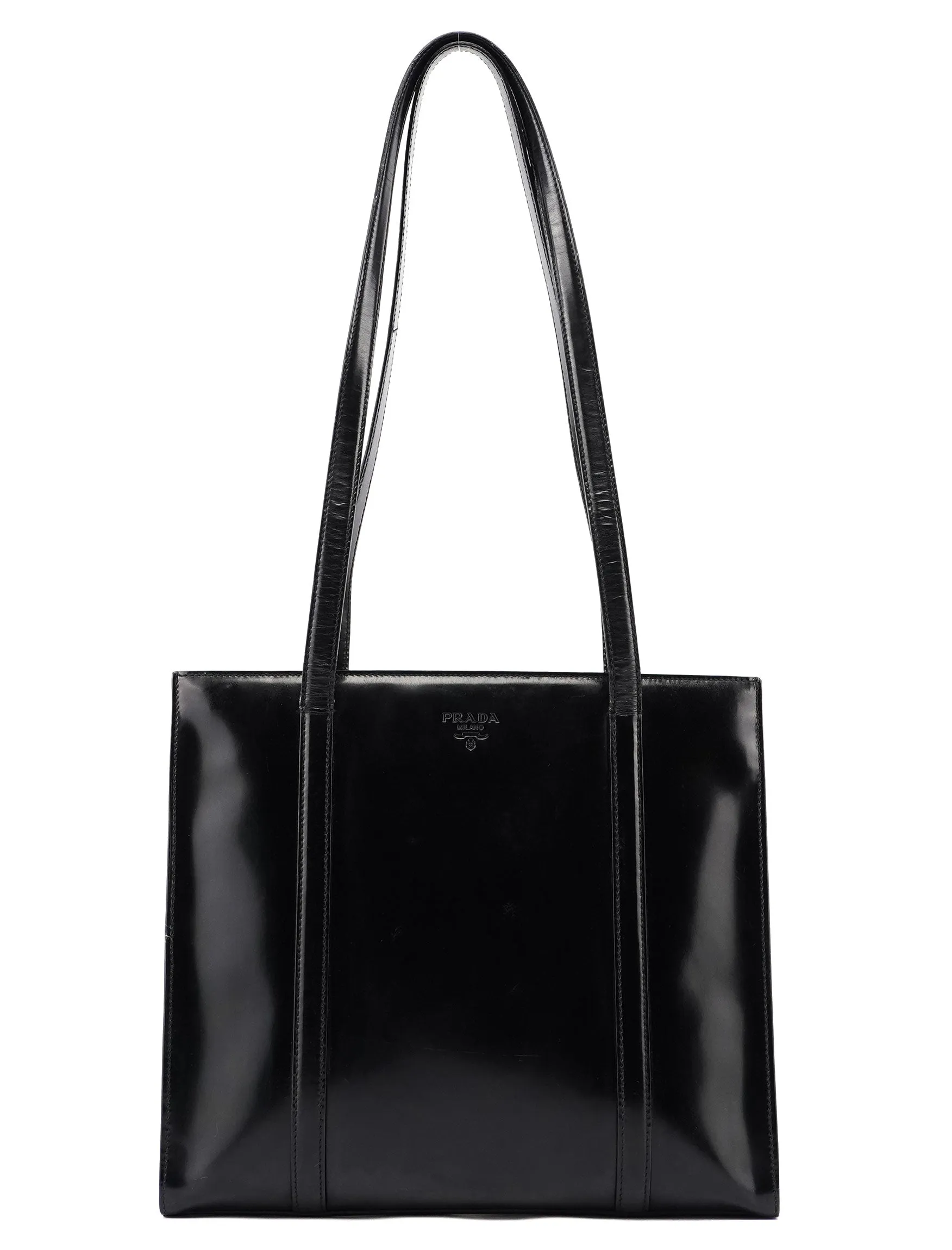 Black Spazzolato Tote