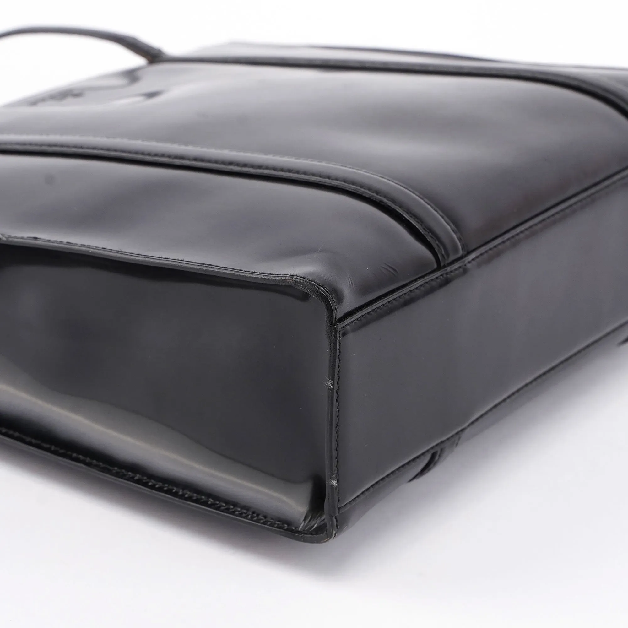 Black Spazzolato Tote