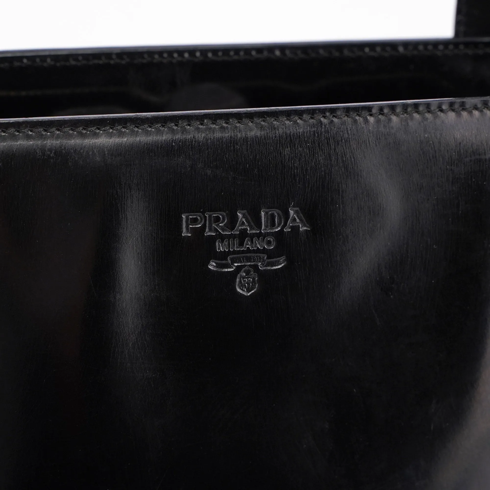 Black Spazzolato Tote