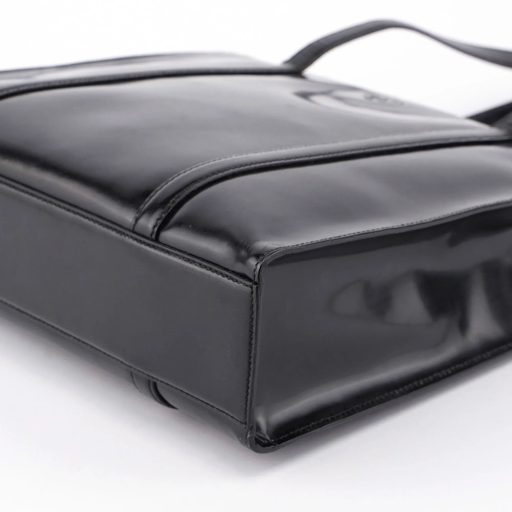 Black Spazzolato Tote