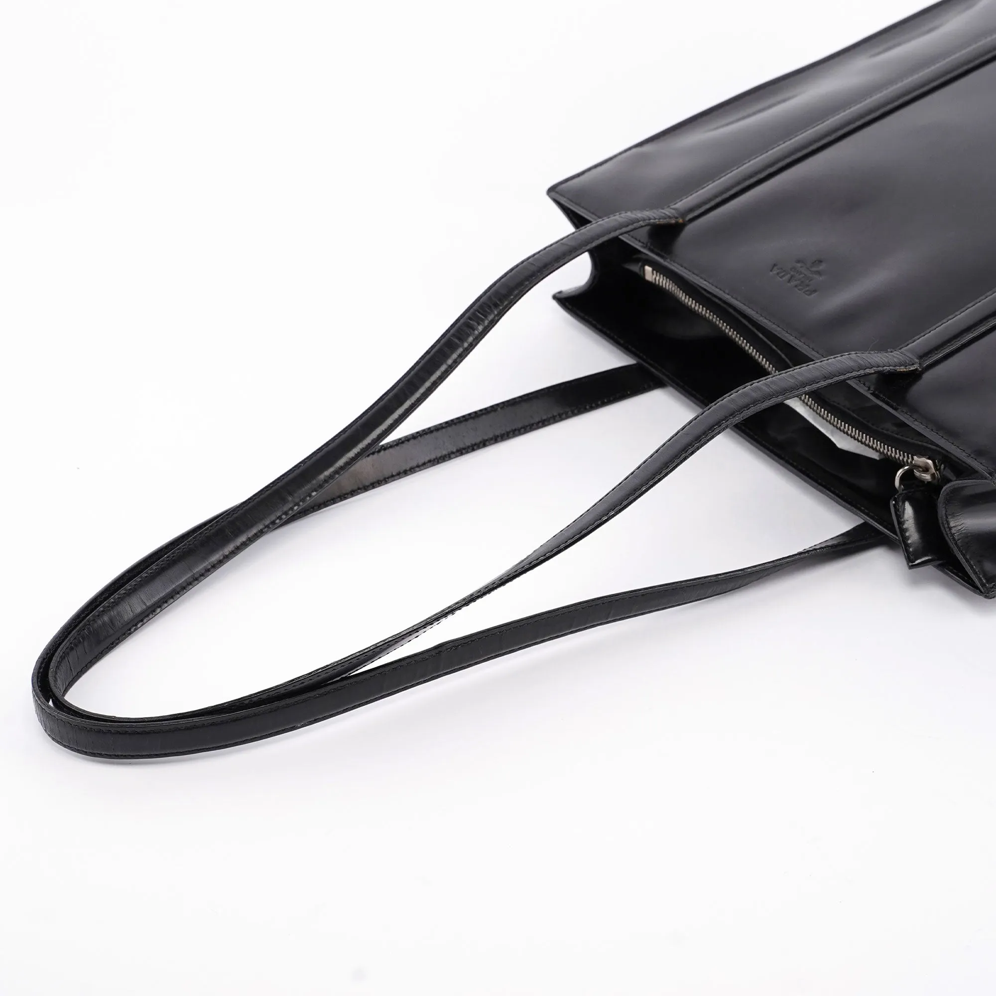 Black Spazzolato Tote