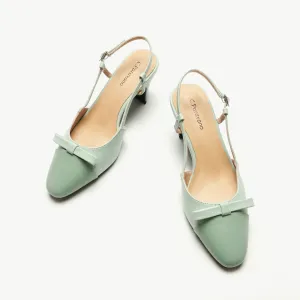 Bow Detail Colorblock Slingback Pumps (Jessica B) Social