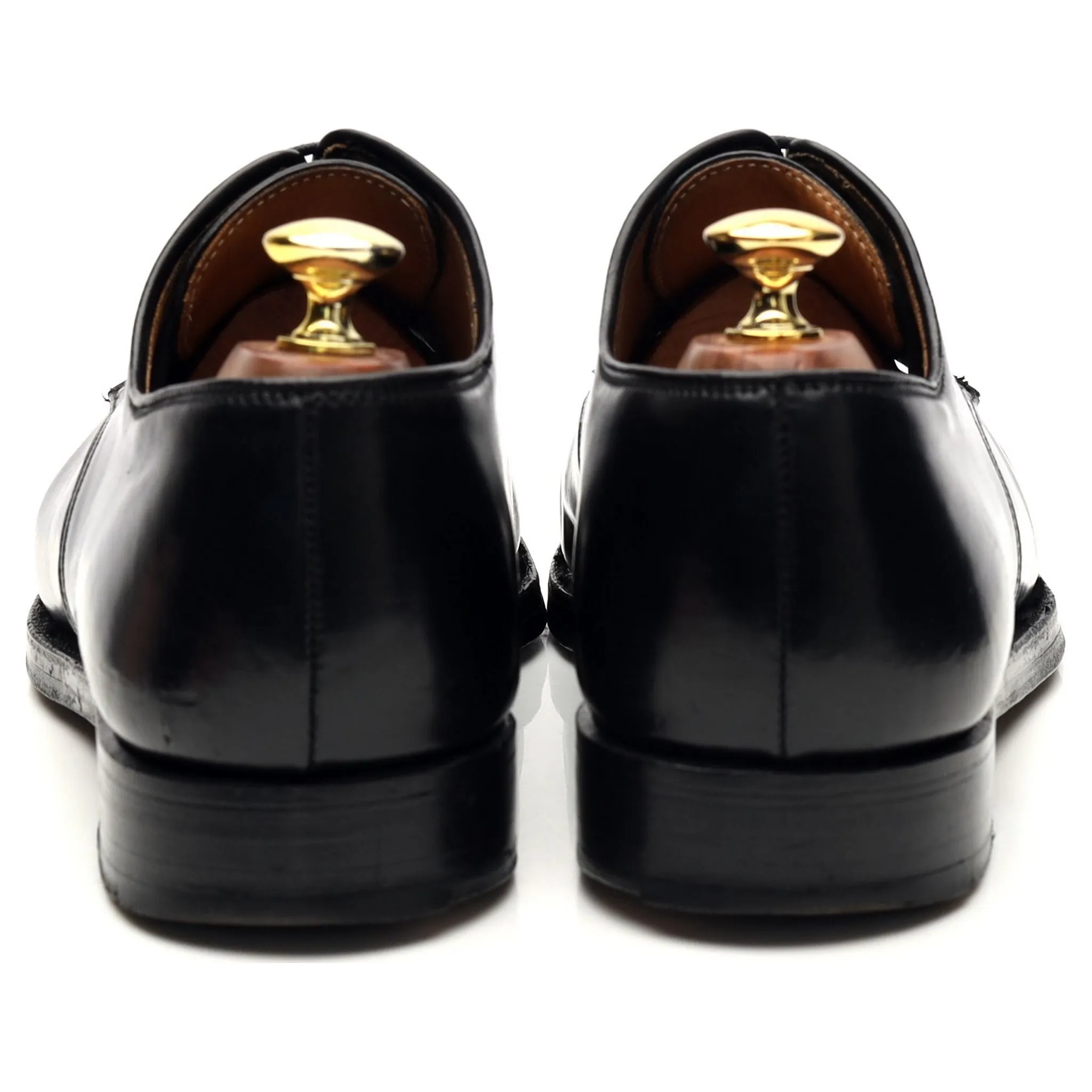 'Bradford' Black Cordovan Leather Derby UK 8.5 E