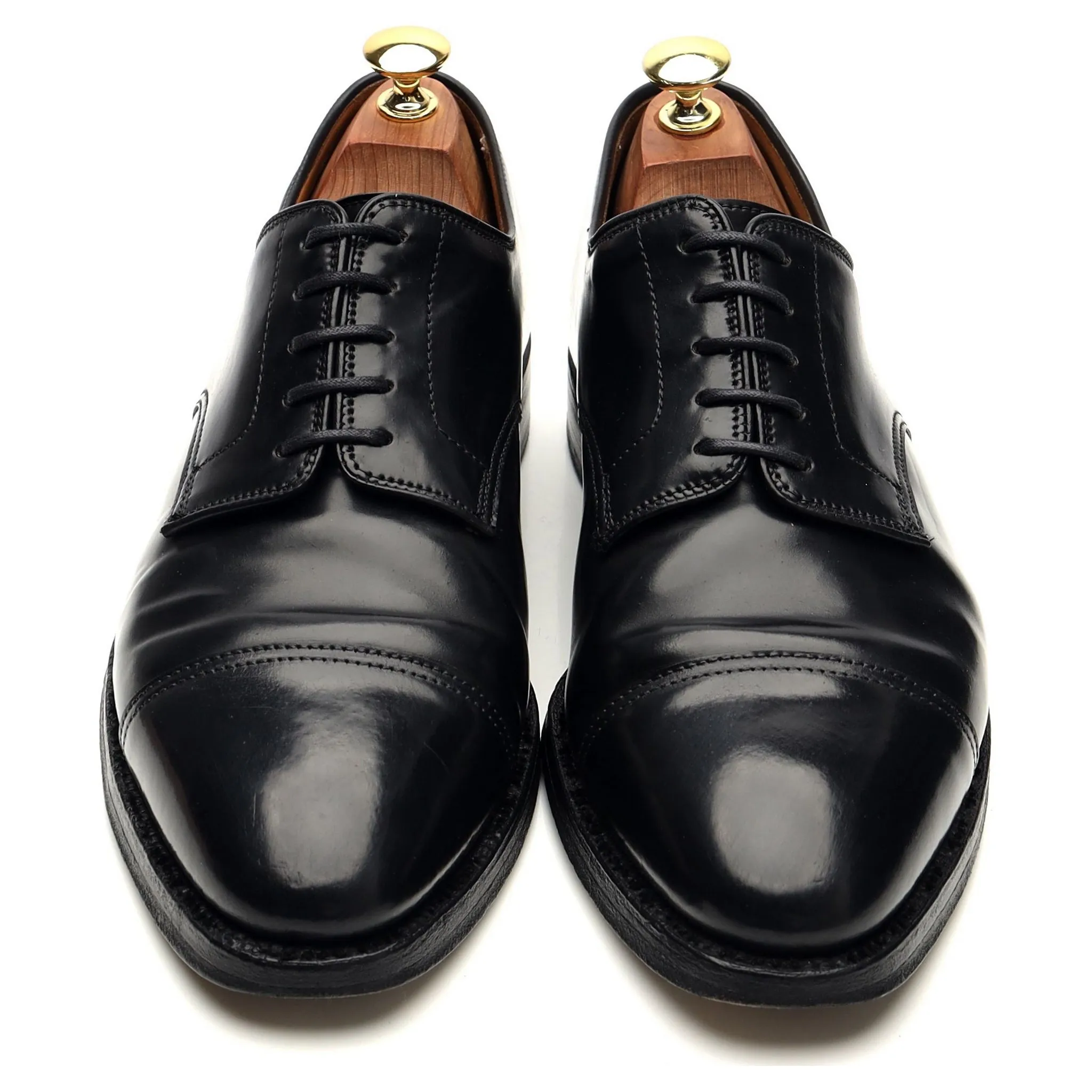 'Bradford' Black Cordovan Leather Derby UK 8.5 E