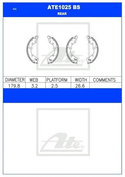 Brake Shoes Kia Picanto 2 1.0,1.2