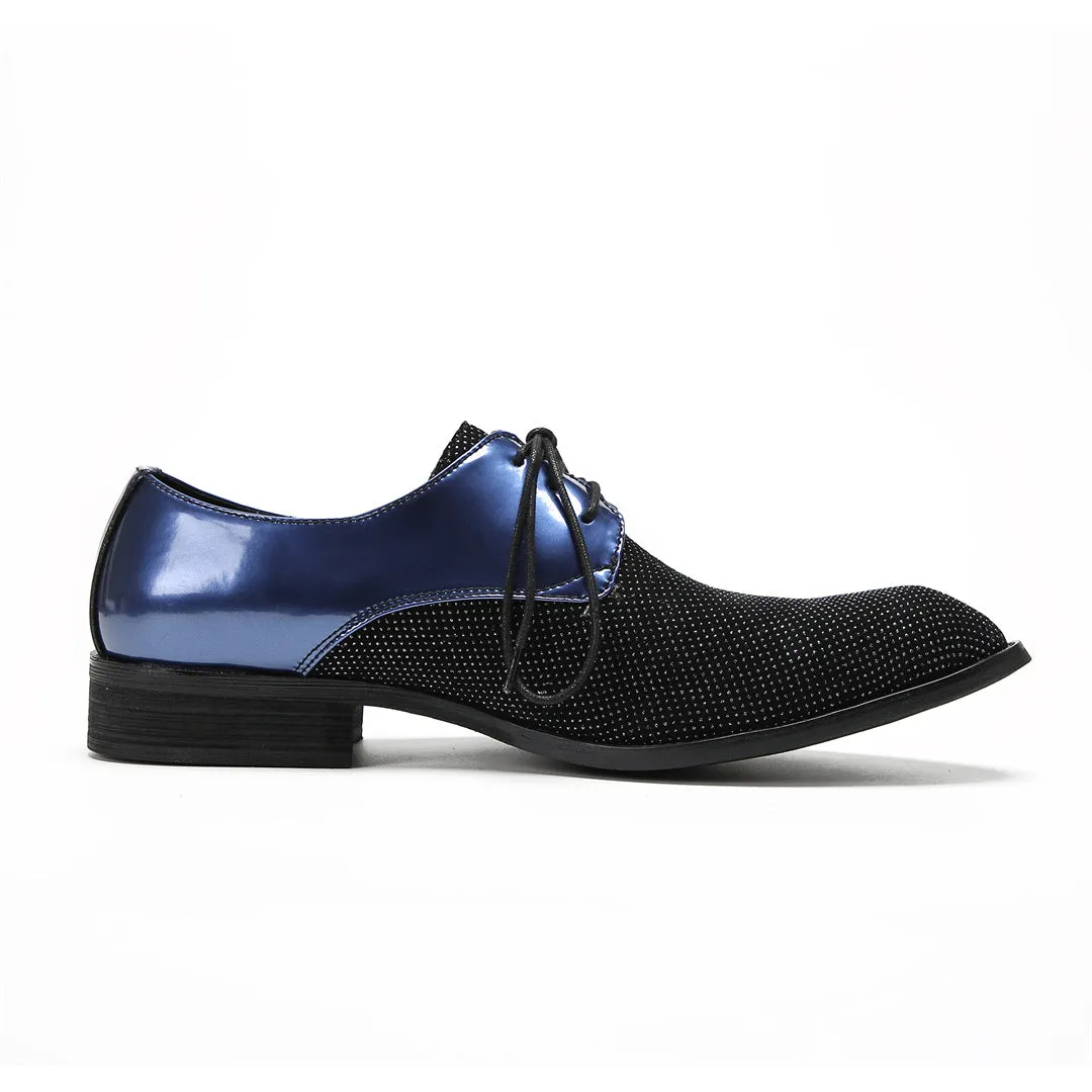 British trend dress business casual leather shoes young commuter bright leather oxford shoes cowhide wedding shoes thick soles increase