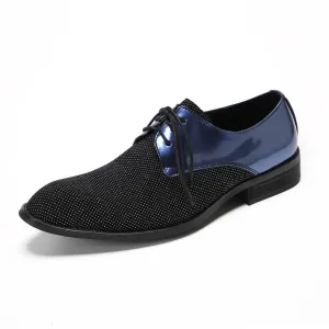 British trend dress business casual leather shoes young commuter bright leather oxford shoes cowhide wedding shoes thick soles increase