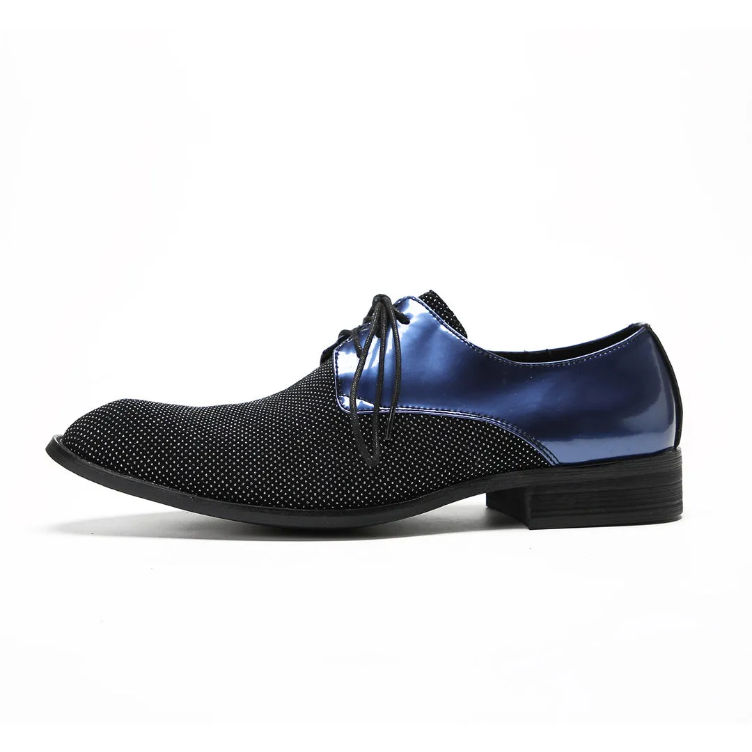 British trend dress business casual leather shoes young commuter bright leather oxford shoes cowhide wedding shoes thick soles increase