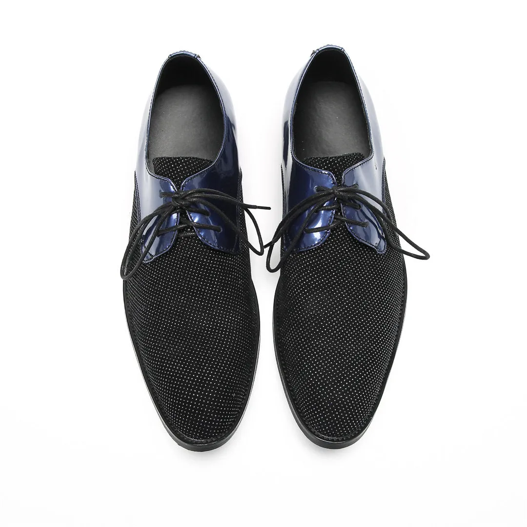 British trend dress business casual leather shoes young commuter bright leather oxford shoes cowhide wedding shoes thick soles increase