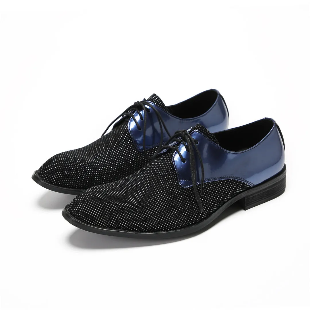 British trend dress business casual leather shoes young commuter bright leather oxford shoes cowhide wedding shoes thick soles increase