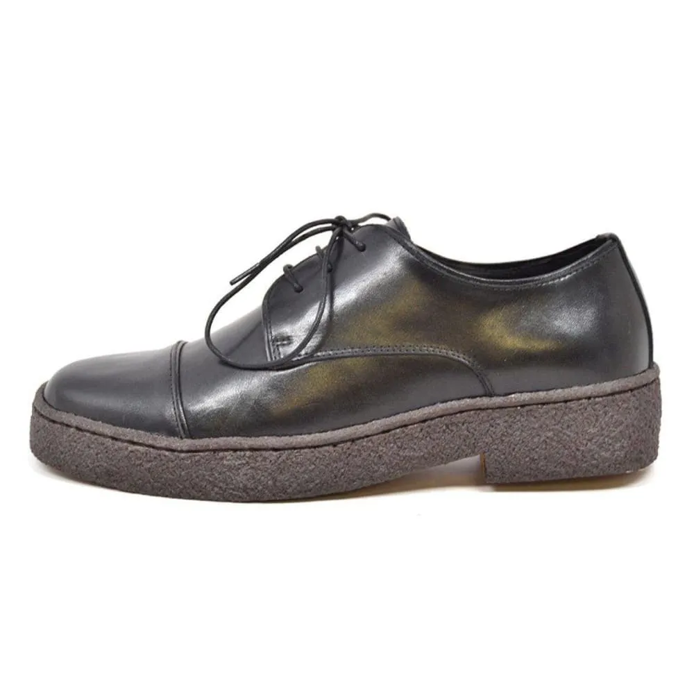 British Walkers Playboy Low Top Cap Toe Men's Black Leather and Suede Ankle Boots