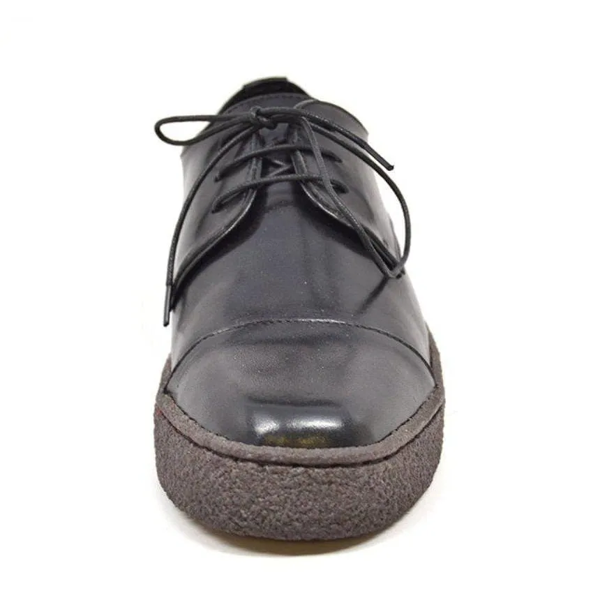 British Walkers Playboy Low Top Cap Toe Men's Black Leather and Suede Ankle Boots