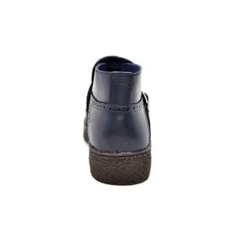 British Walkers Playboy Manhattan Wingtip Men's Navy Blue Leather Ankle Boots