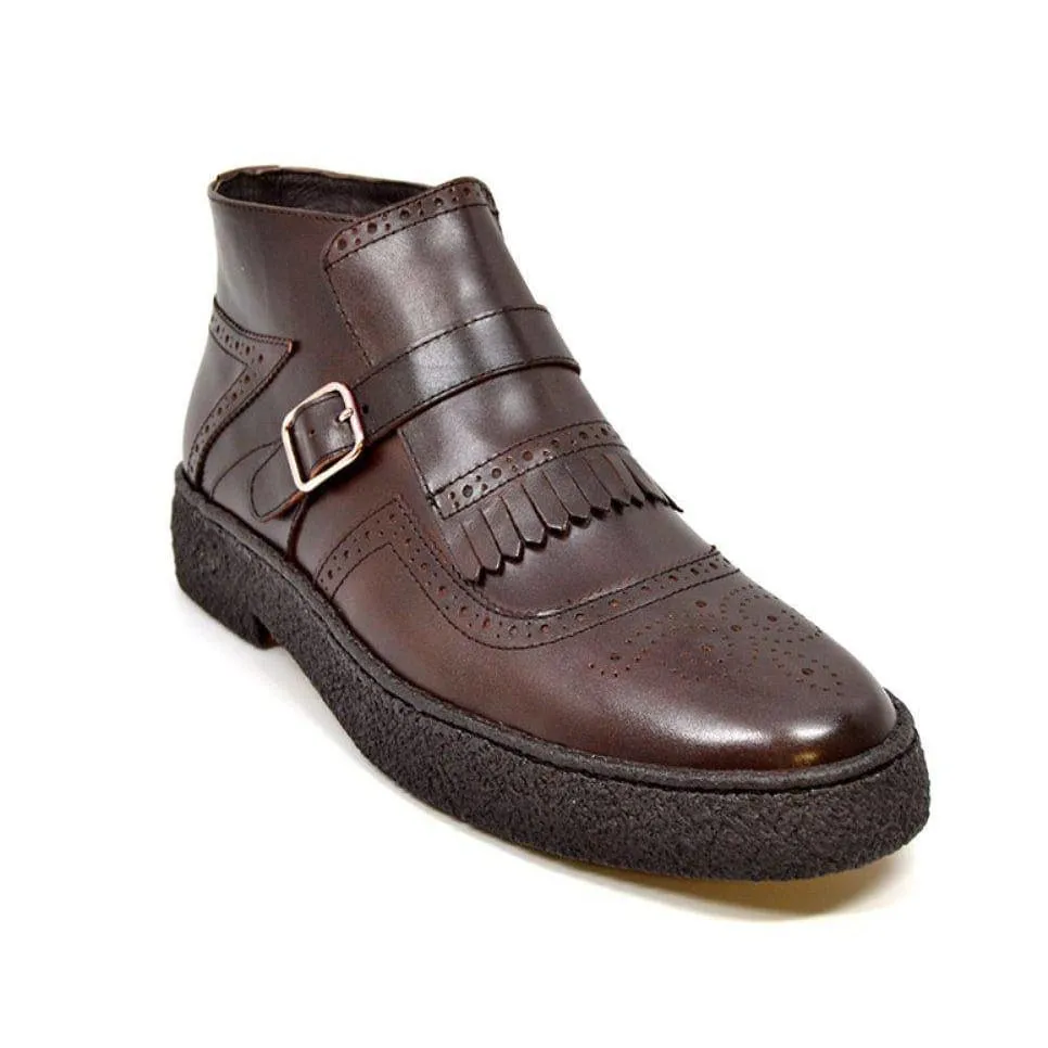 British Walkers Playboy Manhattan Wingtips Men's Leather High Tops Ankle Boots