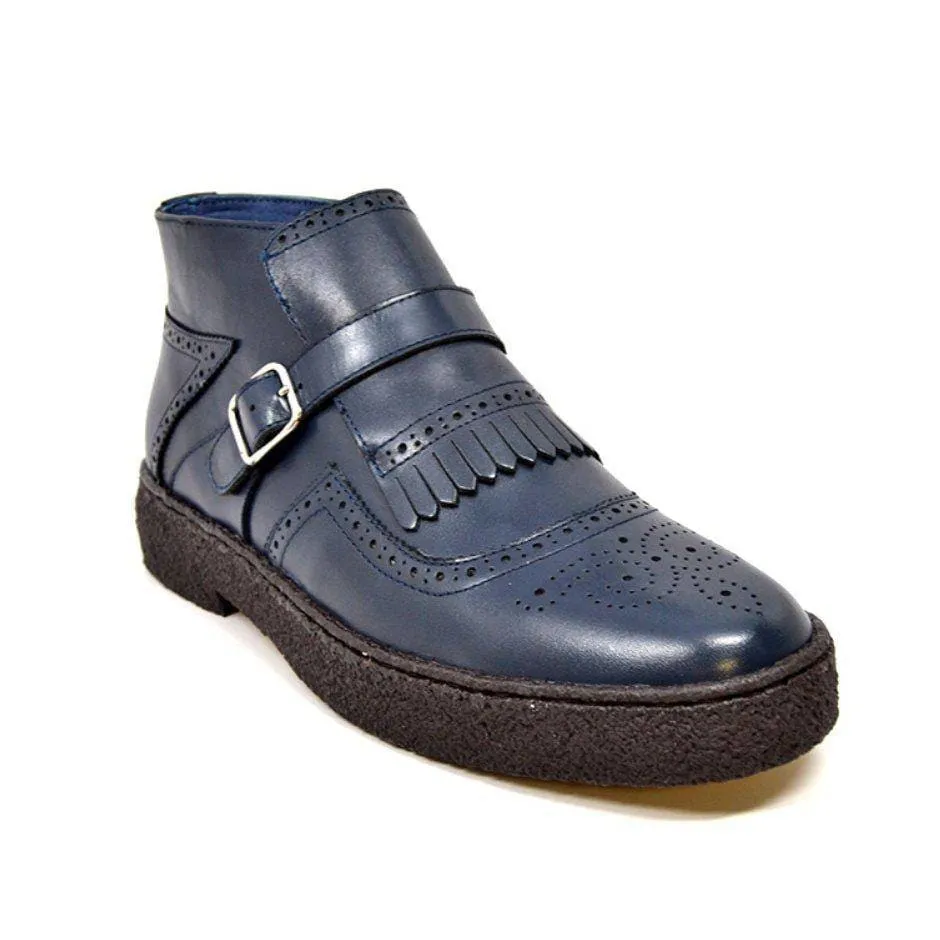 British Walkers Playboy Manhattan Wingtips Men's Leather High Tops Ankle Boots