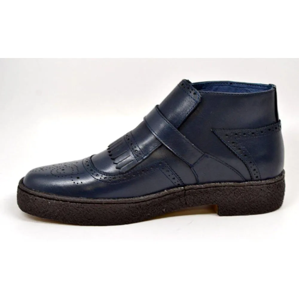 British Walkers Playboy Manhattan Wingtips Men's Leather High Tops Ankle Boots