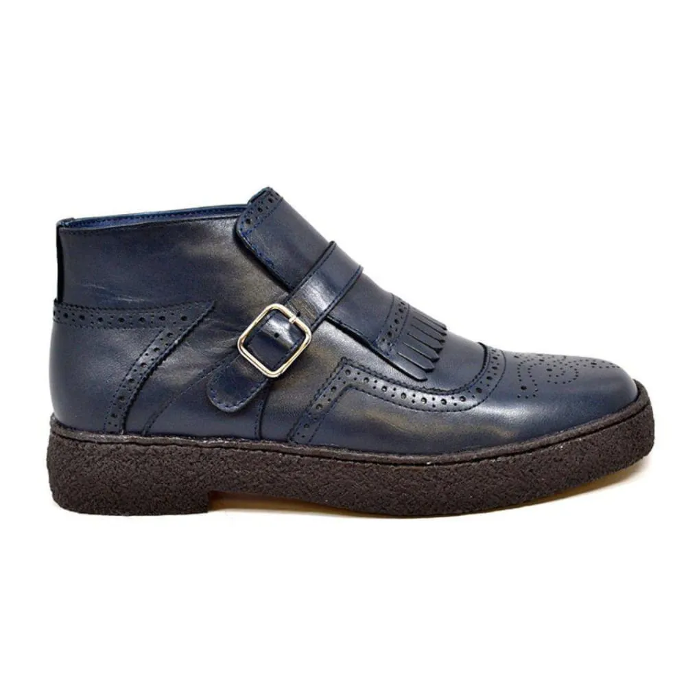 British Walkers Playboy Manhattan Wingtips Men's Leather High Tops Ankle Boots