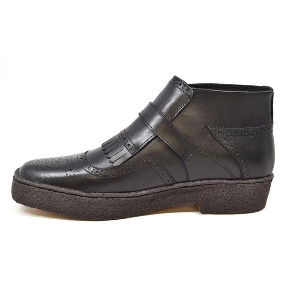 British Walkers Playboy Manhattan Wingtips Men's Leather High Tops Ankle Boots