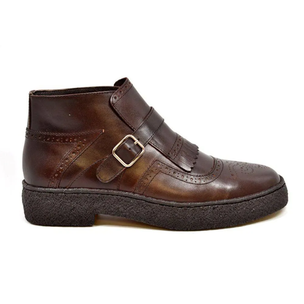 British Walkers Playboy Manhattan Wingtips Men's Leather High Tops Ankle Boots