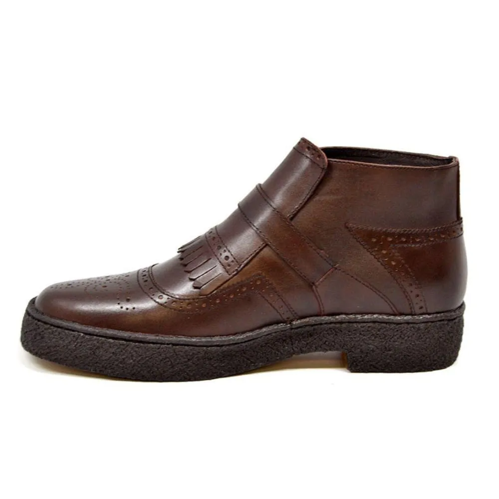 British Walkers Playboy Manhattan Wingtips Men's Leather High Tops Ankle Boots
