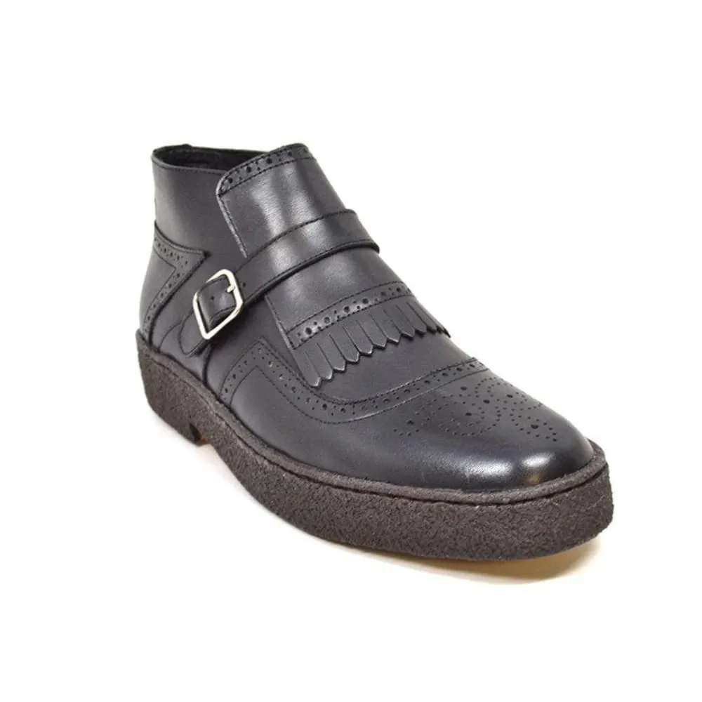 British Walkers Playboy Manhattan Wingtips Men's Leather High Tops Ankle Boots