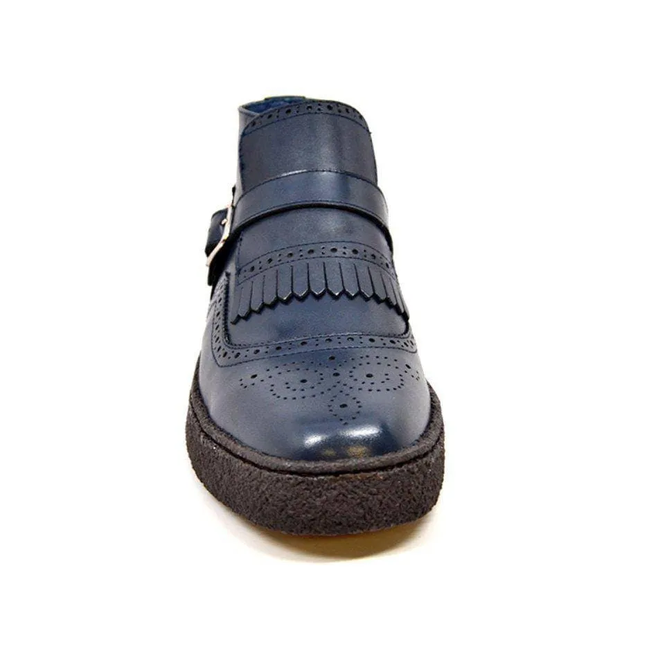 British Walkers Playboy Manhattan Wingtips Men's Leather High Tops Ankle Boots