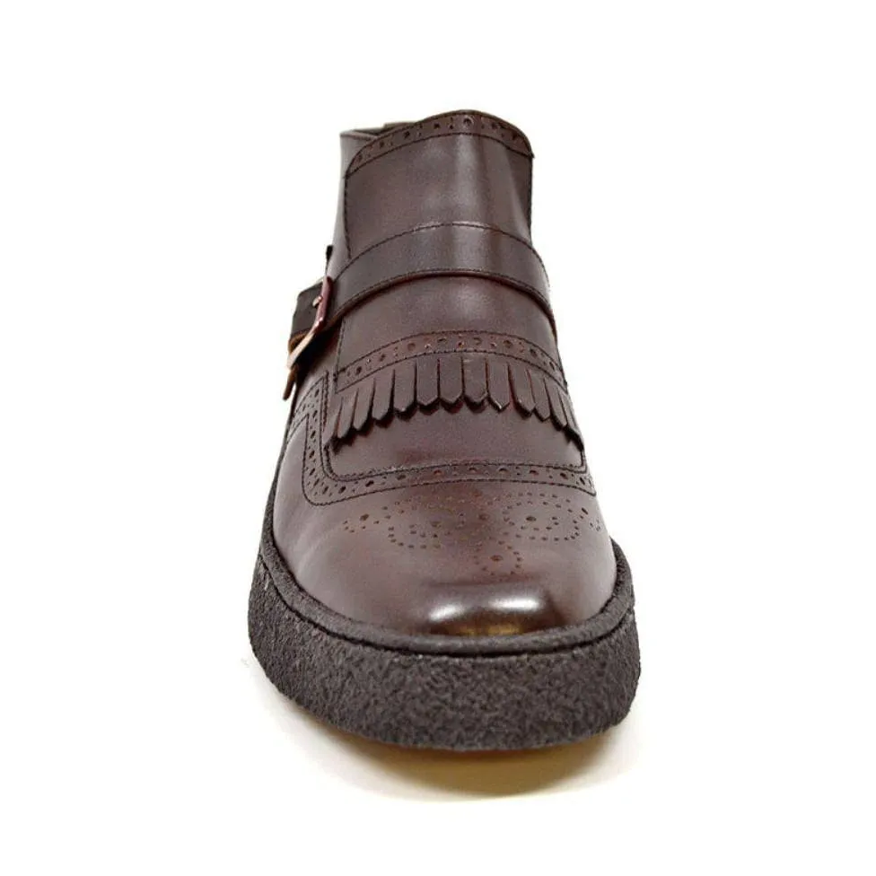 British Walkers Playboy Manhattan Wingtips Men's Leather High Tops Ankle Boots