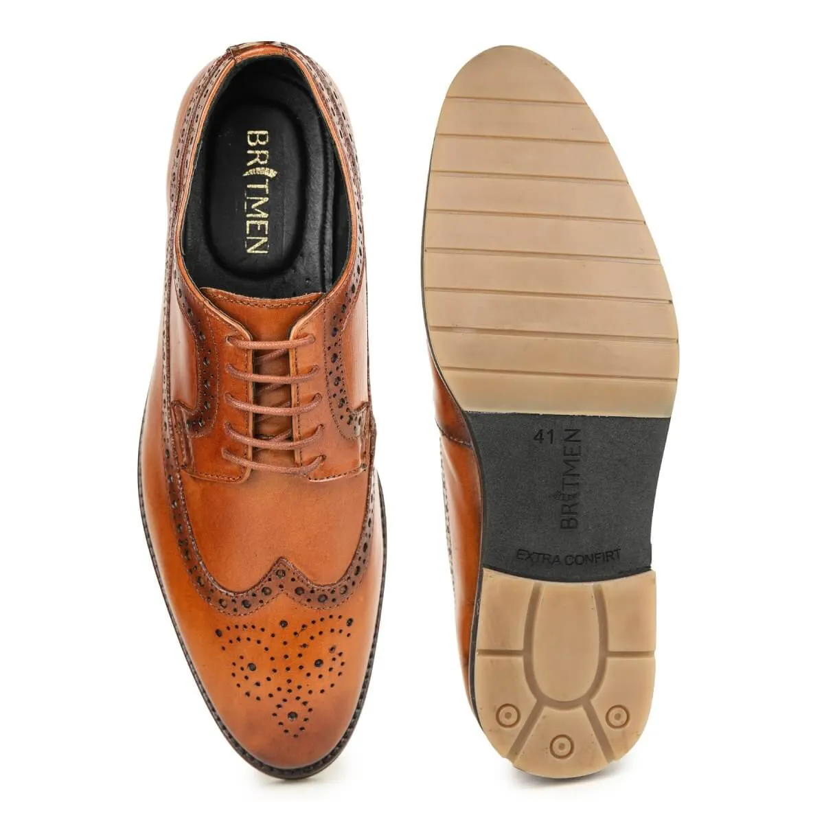 Britmen Wingtip Perforated Brogue Shoes 3335