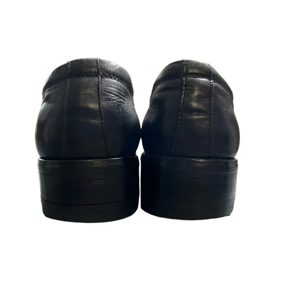 Carrucci Men's Black Leather‎ Pointed Toe Loafer Size 9.5