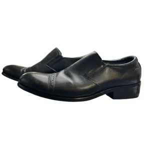 Carrucci Men's Black Leather‎ Pointed Toe Loafer Size 9.5