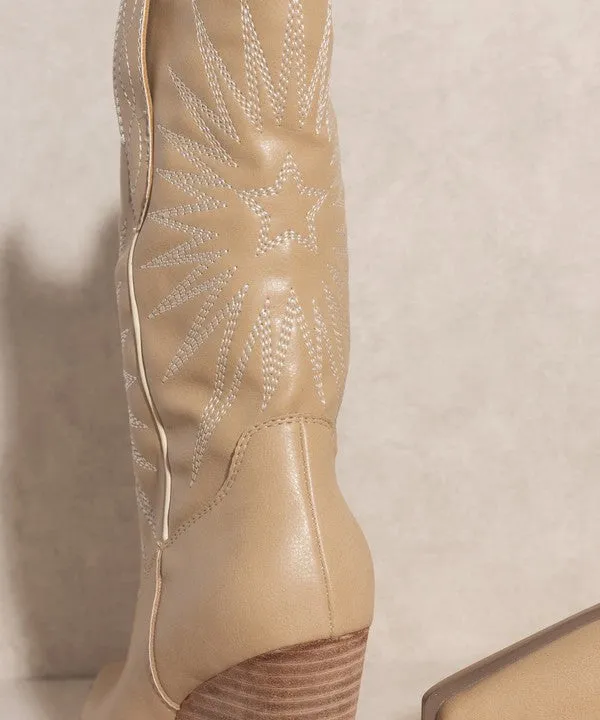 Chic Boots -White & Almond-