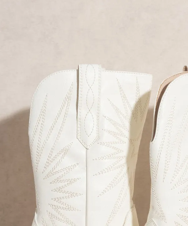 Chic Boots -White & Almond-