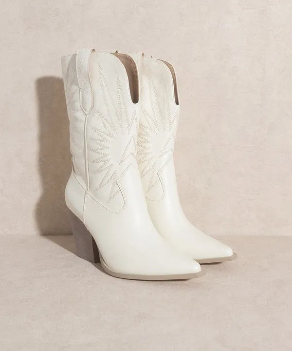 Chic Boots -White & Almond-