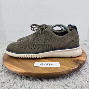 Cole Haan 2.ZeroGrand Gray Stitchlite Wingtip Business Casual Oxford Mens 8 M