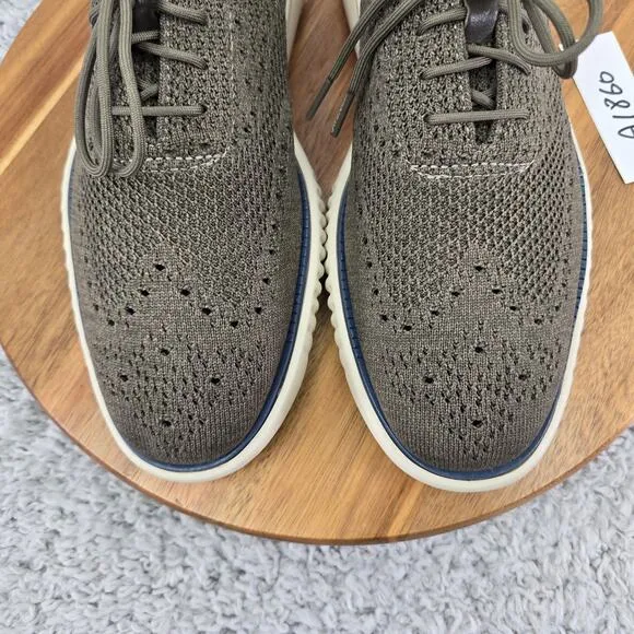 Cole Haan 2.ZeroGrand Gray Stitchlite Wingtip Business Casual Oxford Mens 8 M